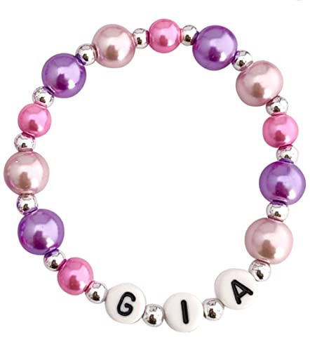 Handmade kids jewelry / Ladybug girls jewelry set / Pink purple pearl