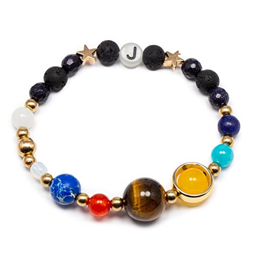 Space and planets boys bracelet / Space cosmos bracelet for kids /Kids bracelet translucent personalized stretch elastic cord name jewelry