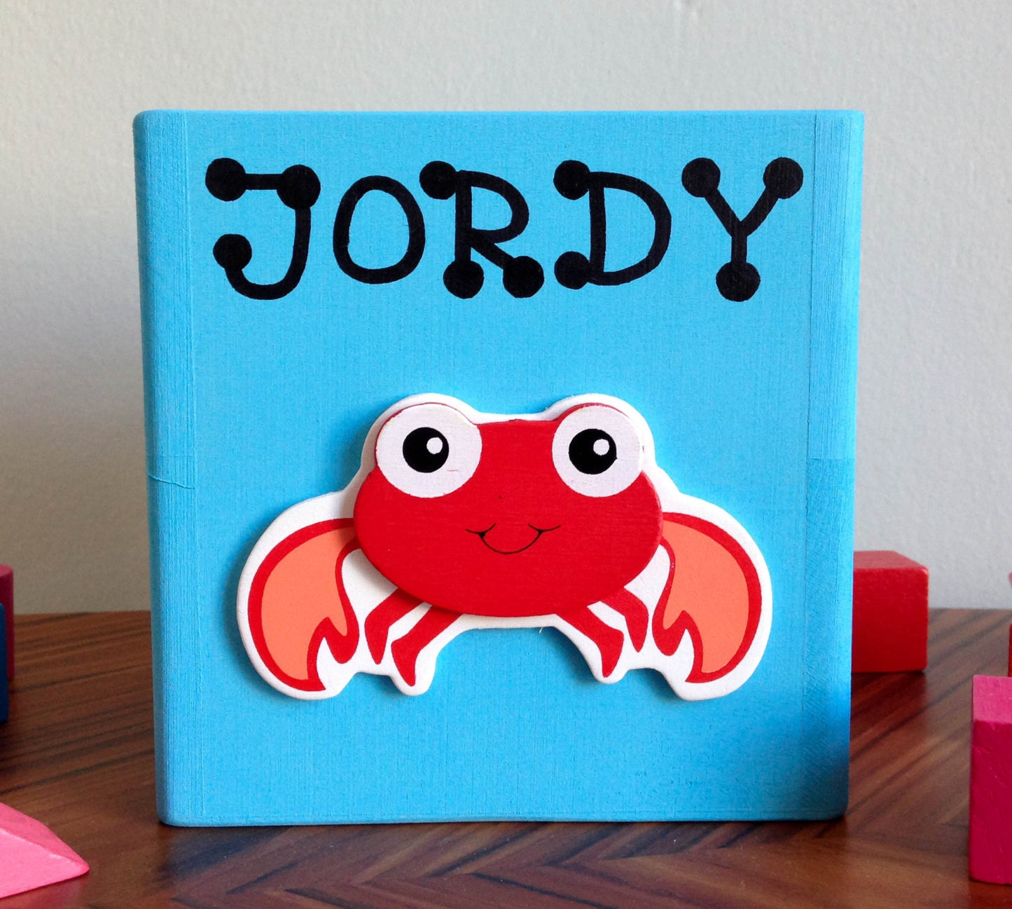 Baby toys 1 year old boy/ Personalized crab shape sorter