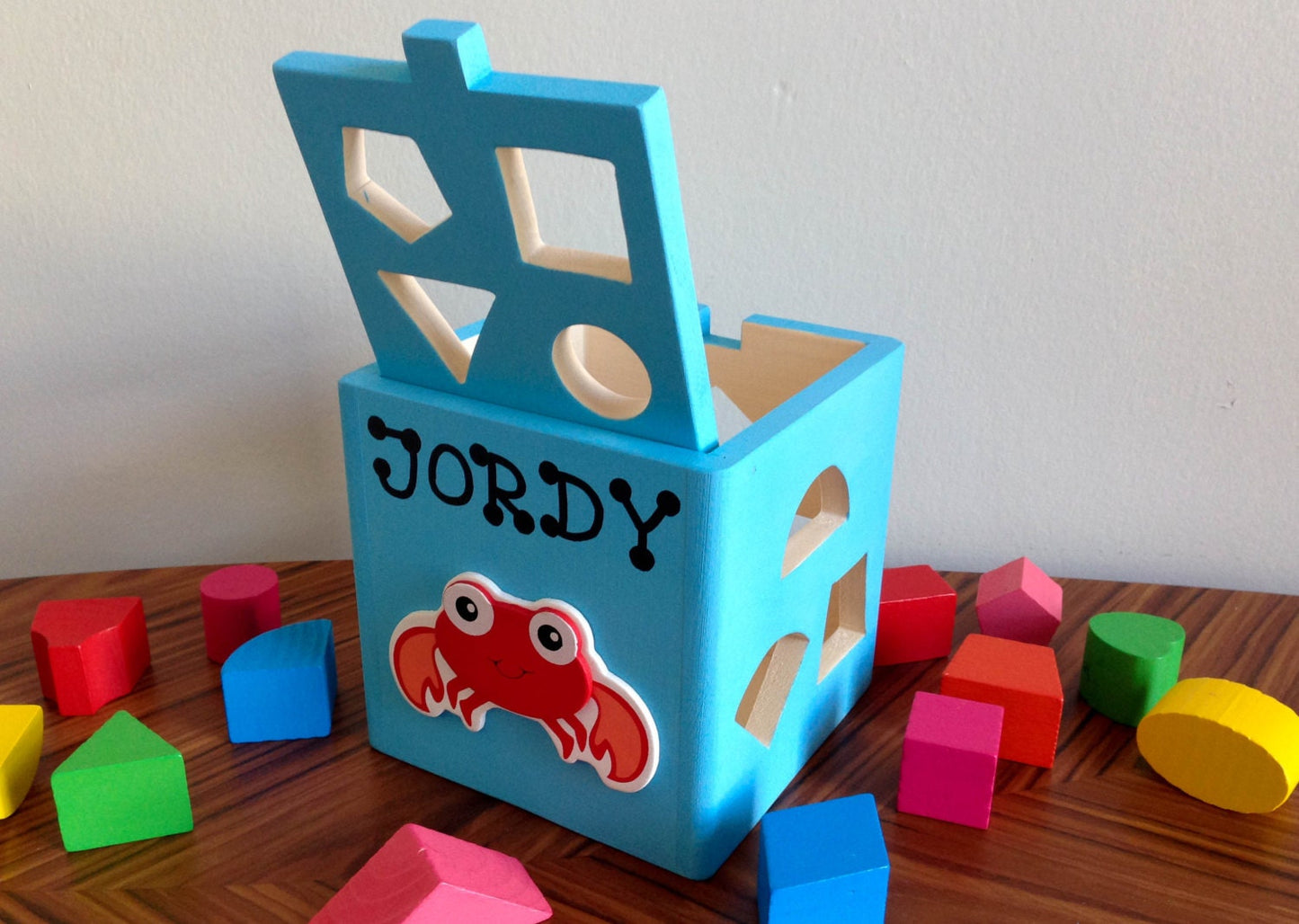 Baby toys 1 year old boy/ Personalized crab shape sorter