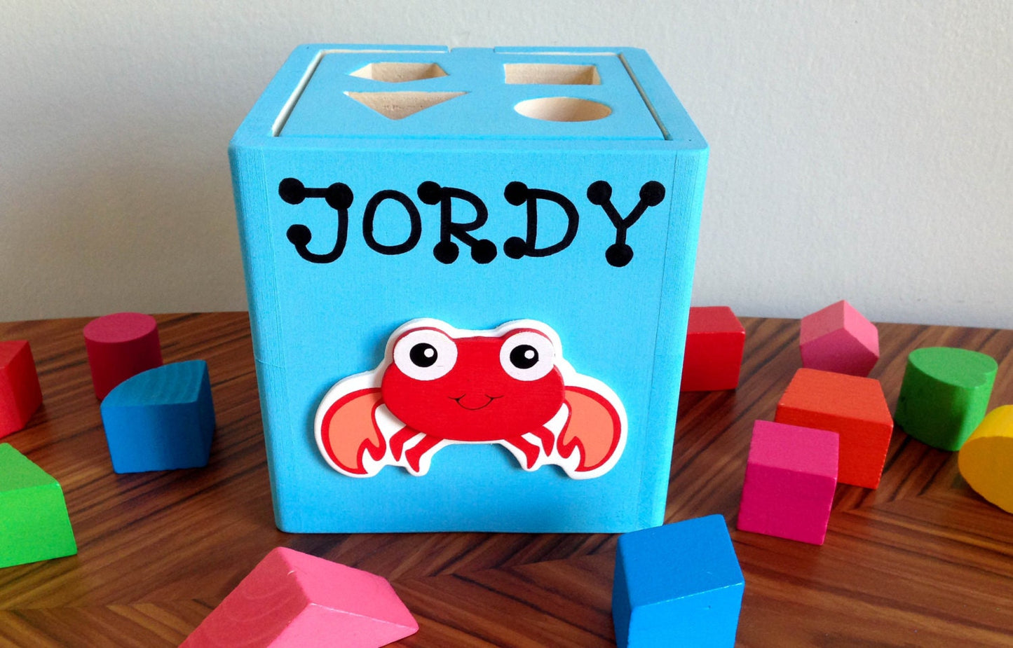 Baby toys 1 year old boy/ Personalized crab shape sorter