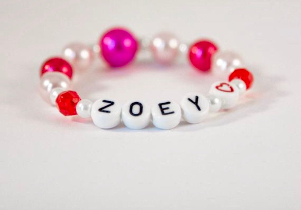 Valentines day gift for toddler girls / Heart bracelet valentines gift girls
