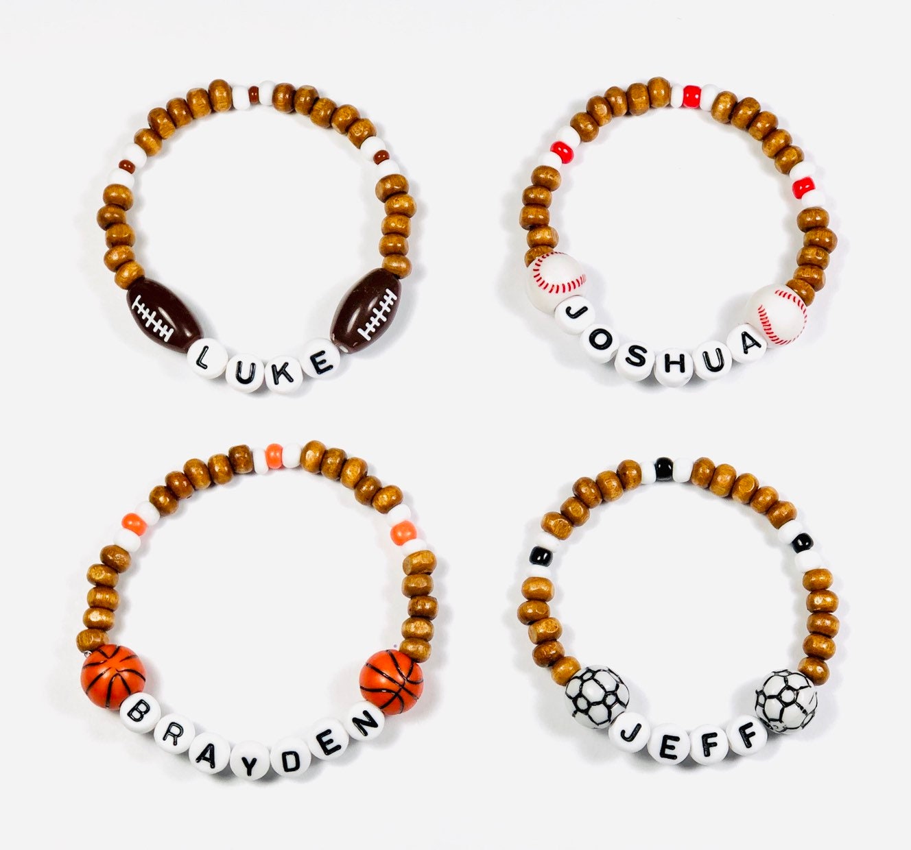 Football bracelet for boys personalized sport bracelets