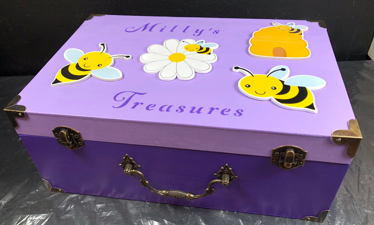 Treasure box, kids treasure box, keepsake box, lego box, lego organizer, girls organizer, girls keepsake box, treasure chest, girls trunk