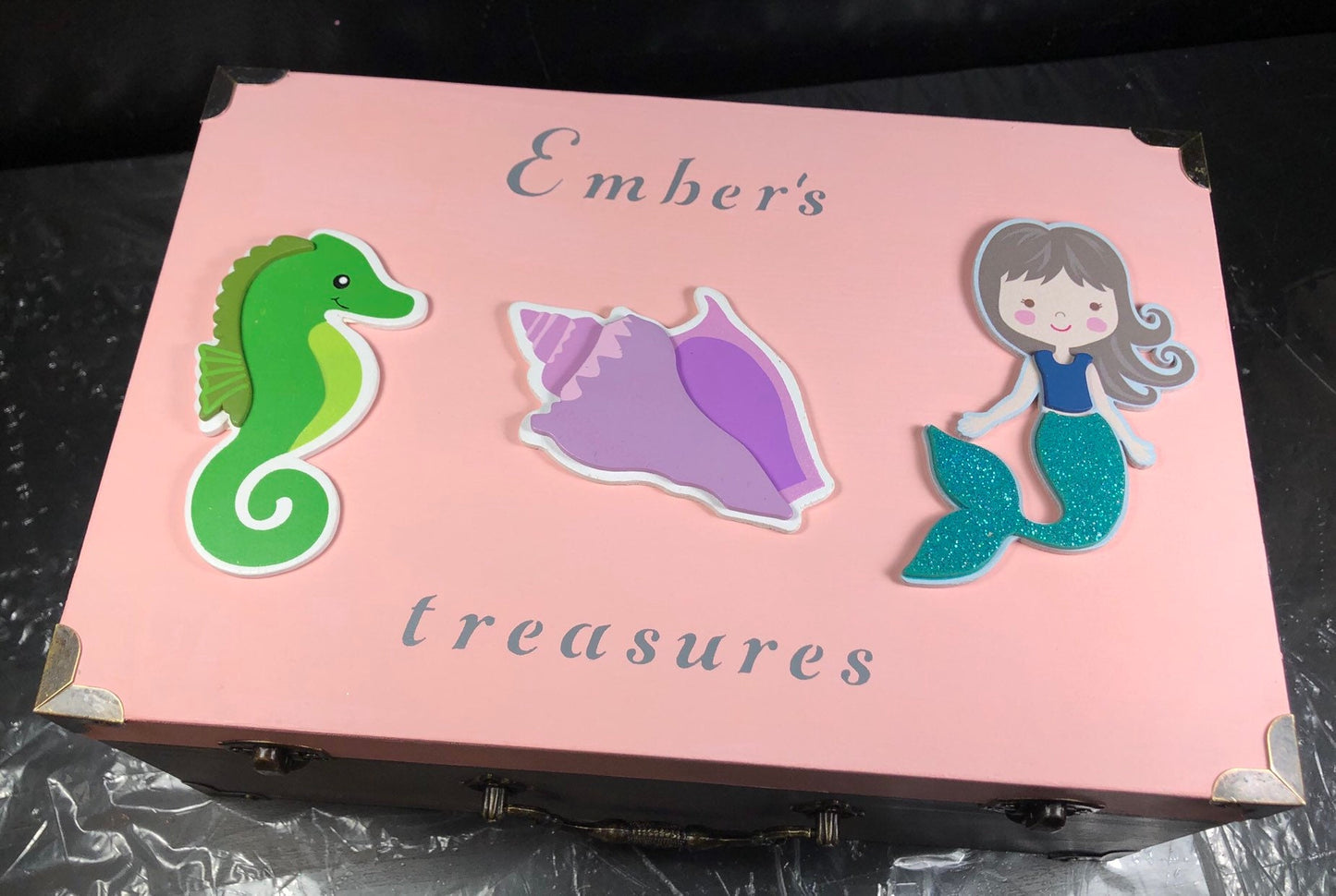 Keepsake box for girl / butterfly wooden storage- treasure box / custom made