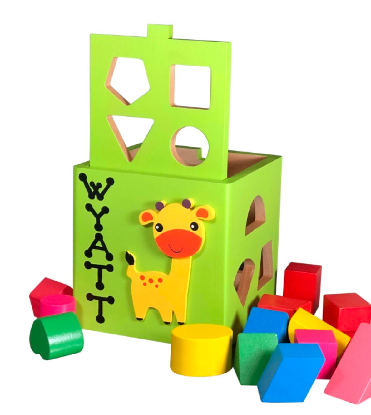 Wooden truck baby toy