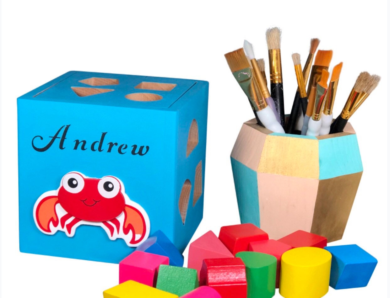 Baby toys 1 year old boy/ Personalized crab shape sorter