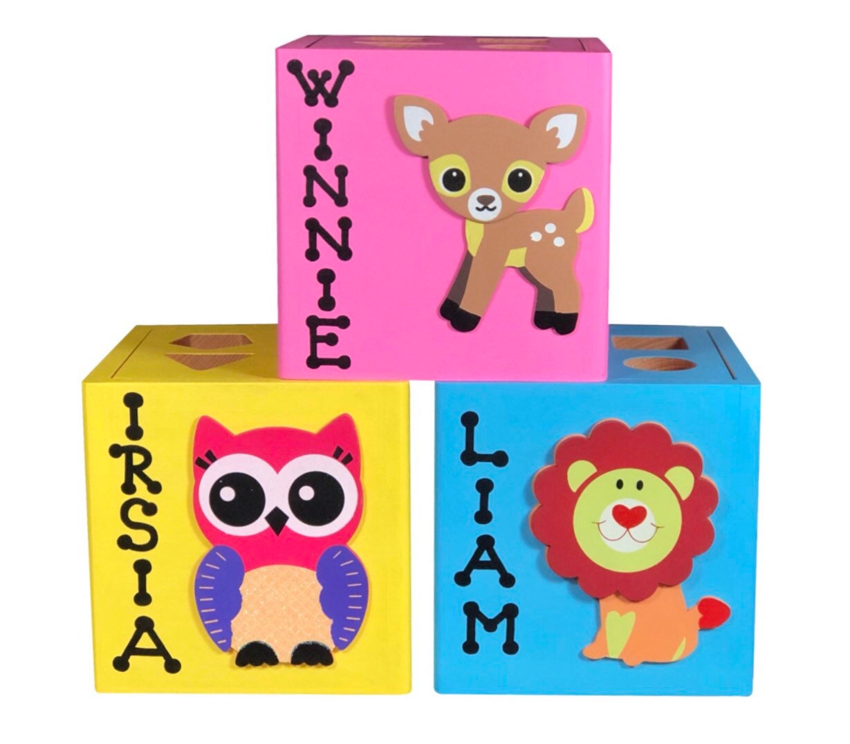 First birthday gift baby boy / Handmade in USA / Custom shape sorting toys