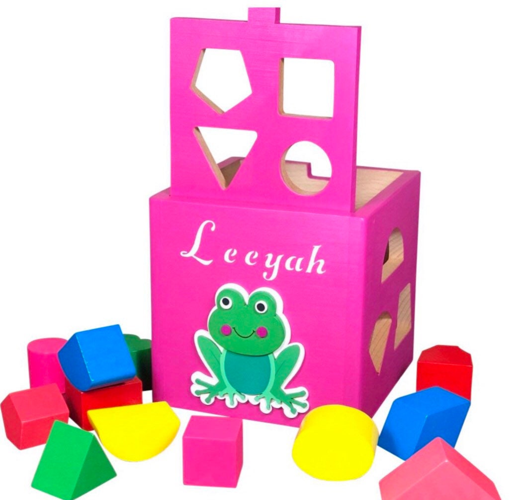 First birthday gift baby boy / Handmade in USA / Custom shape sorting toys