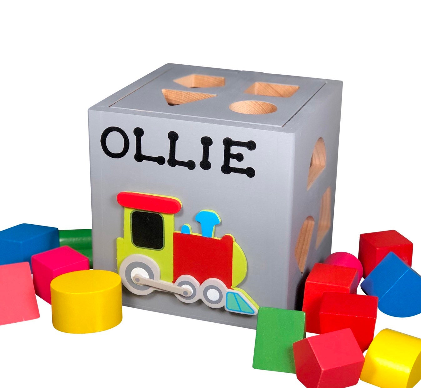 Unicorn baby toys custom pink shape sorter personalized