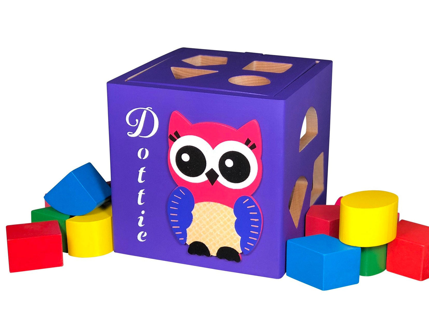 Handmade wooden baby toys / personalized baby gift / Raccoon toy