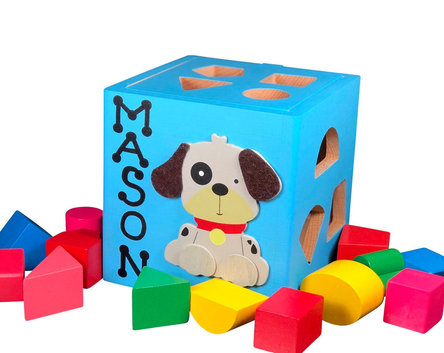 Unicorn baby toys custom pink shape sorter personalized