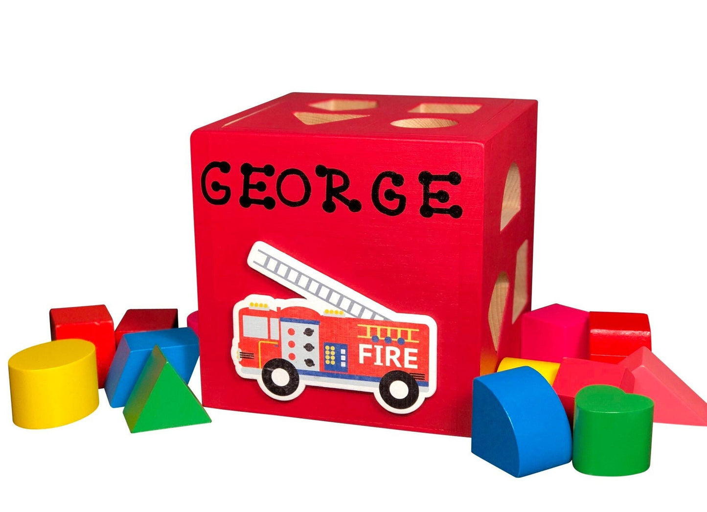 Customized baby toys / Firetruck wooden toy for babies and toddlers