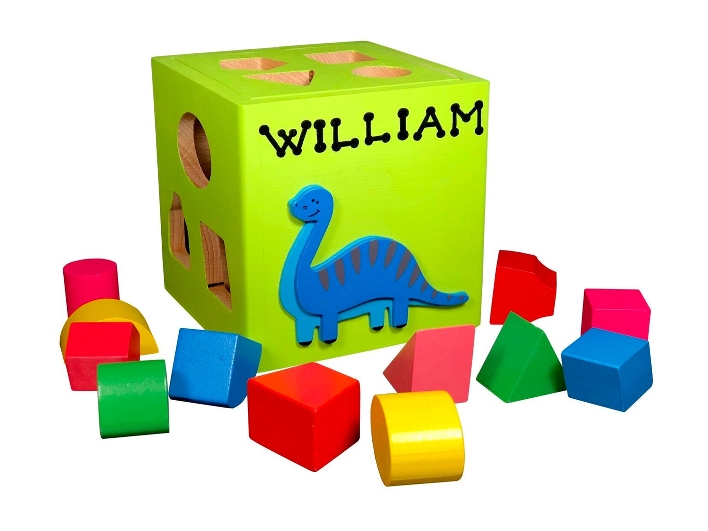 Wooden toys Waldorf / custom Dinosaur shape sorter