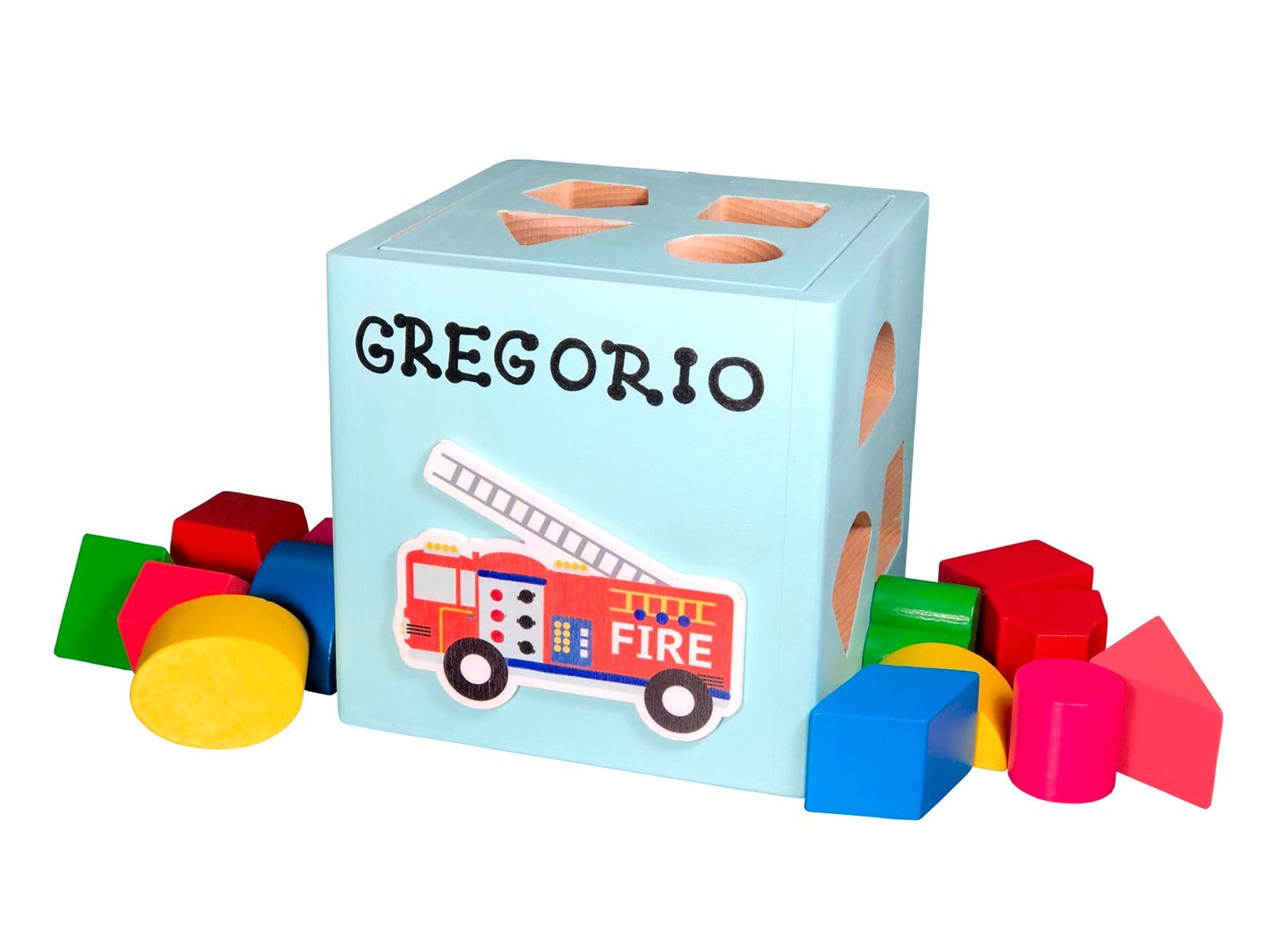 Customized baby toys / Firetruck wooden toy for babies and toddlers