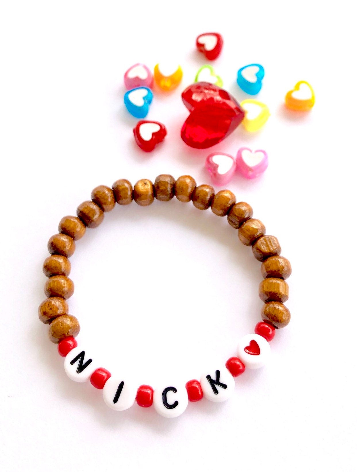 Valentines day gift for boys / Toddler valentines day gift, boys bracelet, heart bracelet, valentines gift for toddler, bracelet for toddler