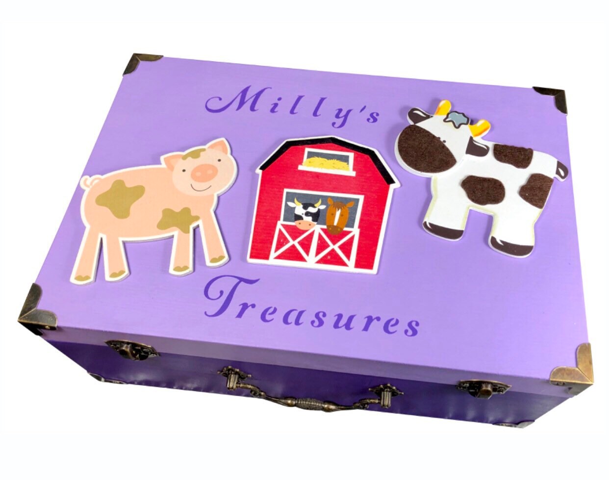 Wooden keepsake box for kids / small toy storage