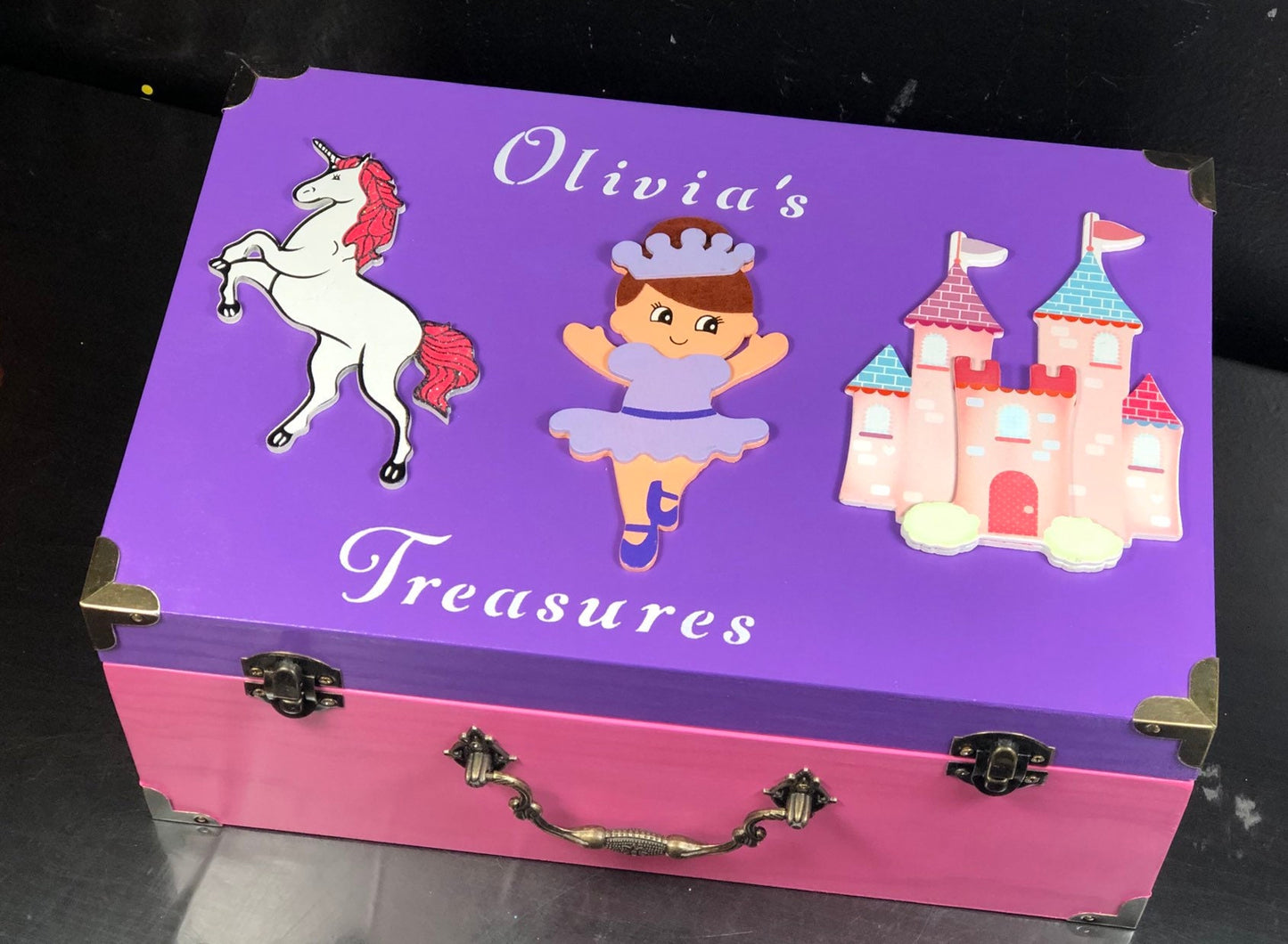 Wooden keepsake box for kids / small toy storage