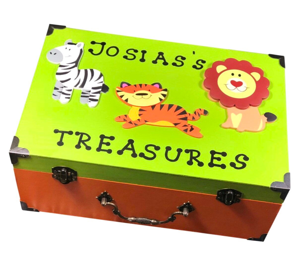 Safari theme storage box / kids wooden boxes /kids keepsake treasure box