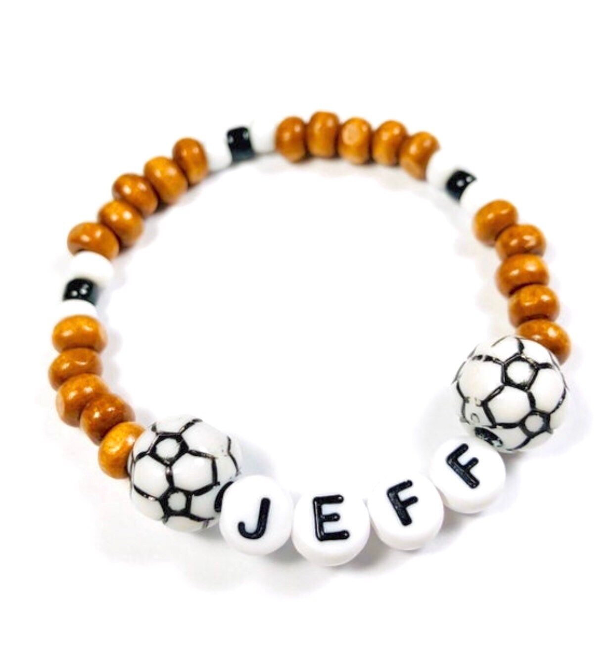 Soccer bracelet for boys / soccer bracelet for kids / kids jewelry / wooden kids bracelet