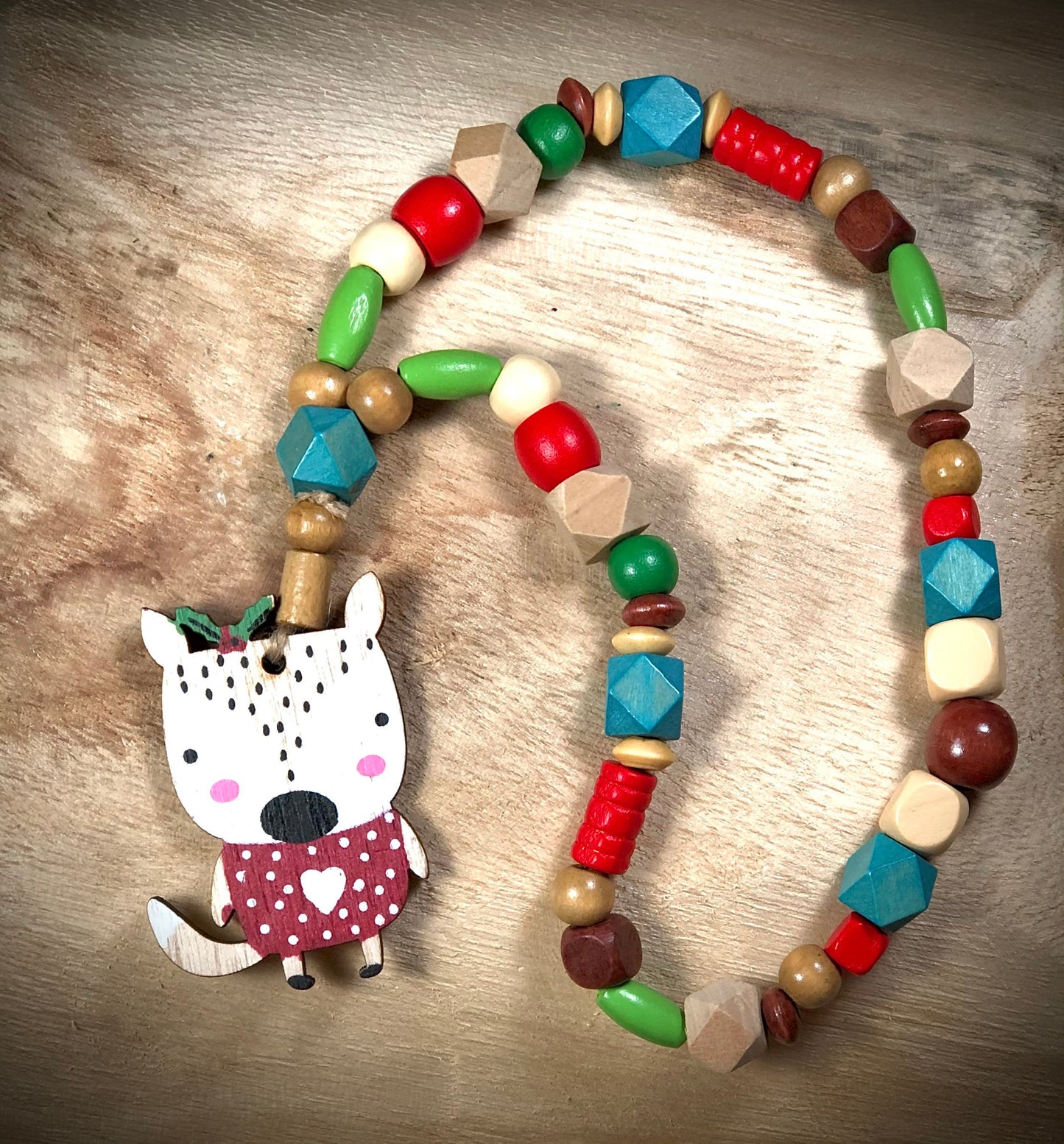 Stocking stuffer for kids / Wooden jewelry
