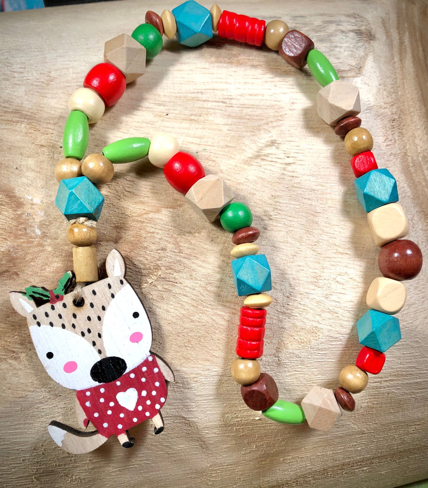 Stocking stuffer for kids / Wooden jewelry
