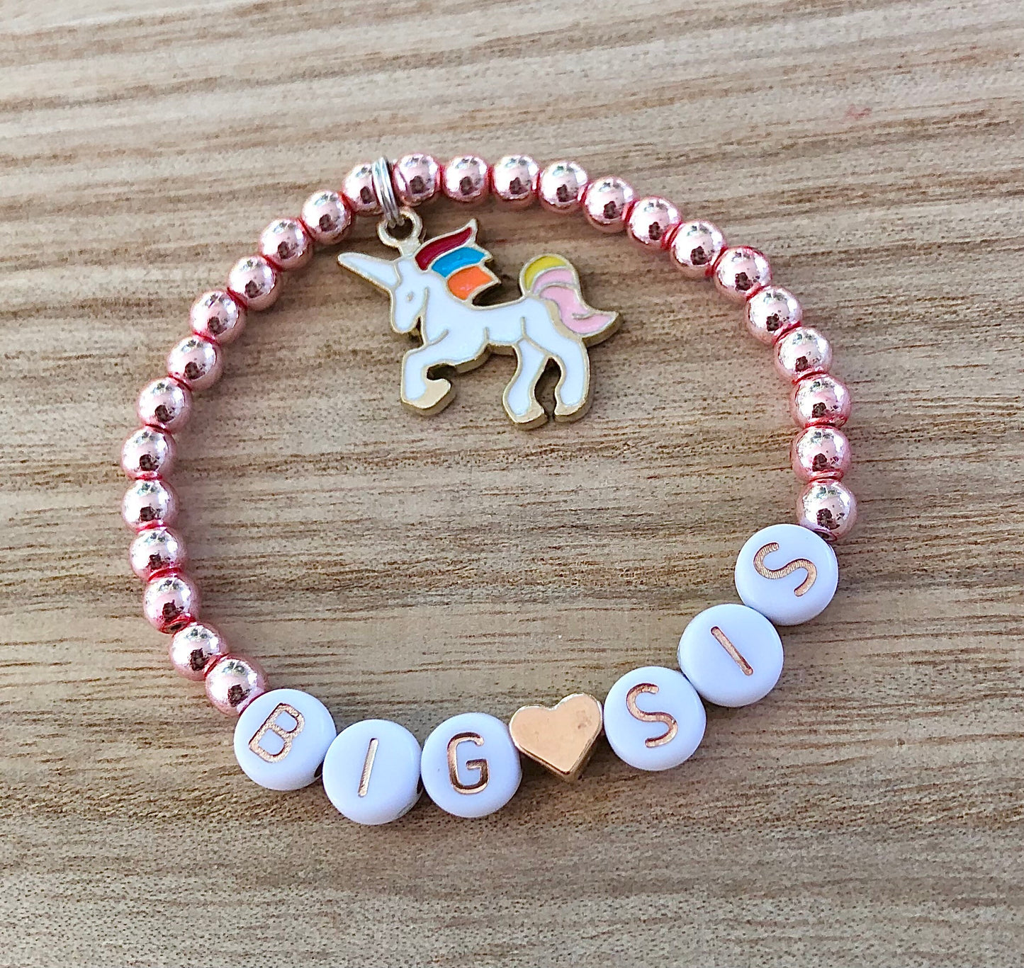 Big sister little sister gifts Unicorn bracelets