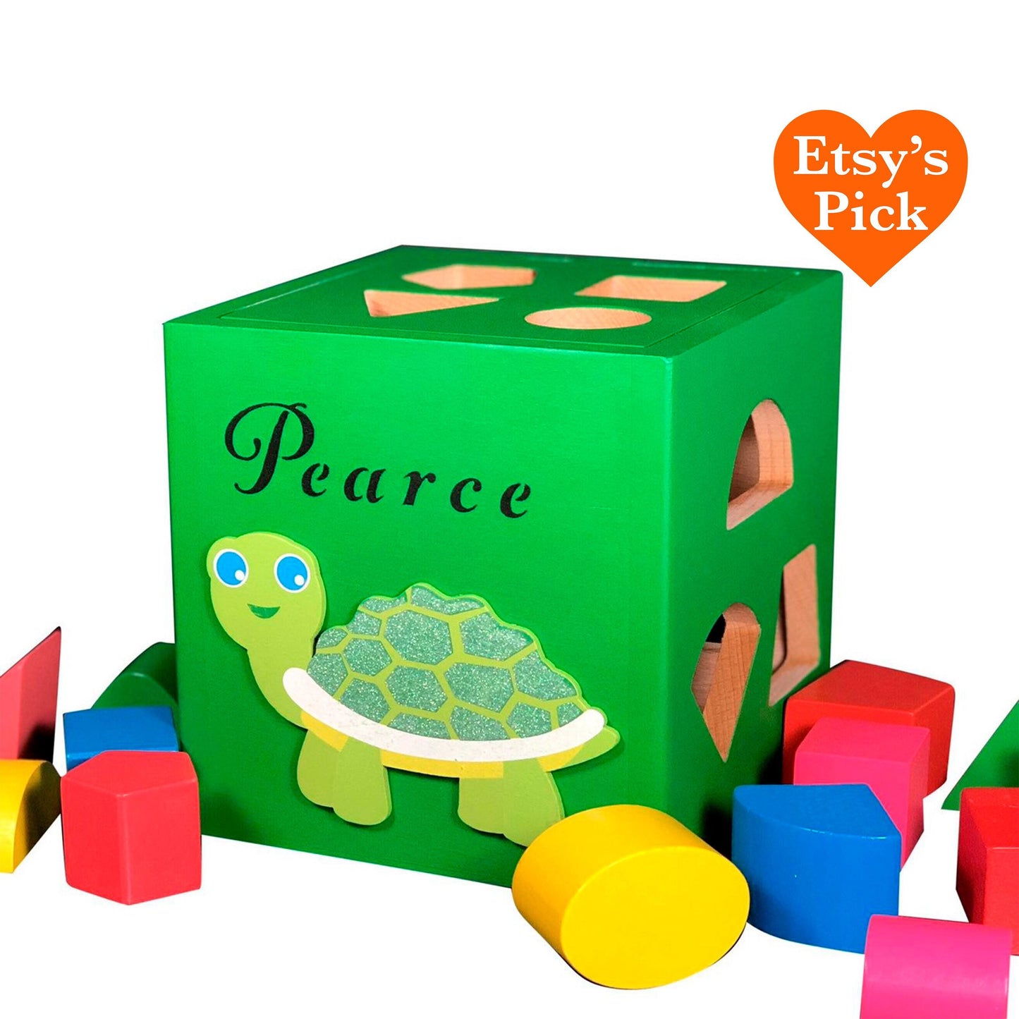 Turtle toy wooden eco friendly baby toys green shape sorter personalized new baby gift 1st birthday git 2nd birthday git baby boy gift wood