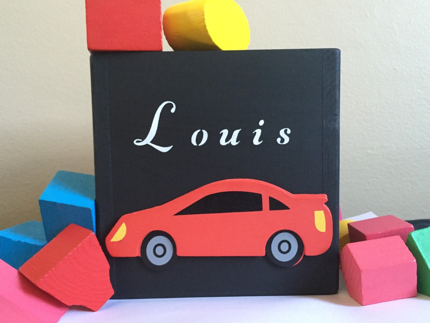 Eco friendly baby toys wooden car toy