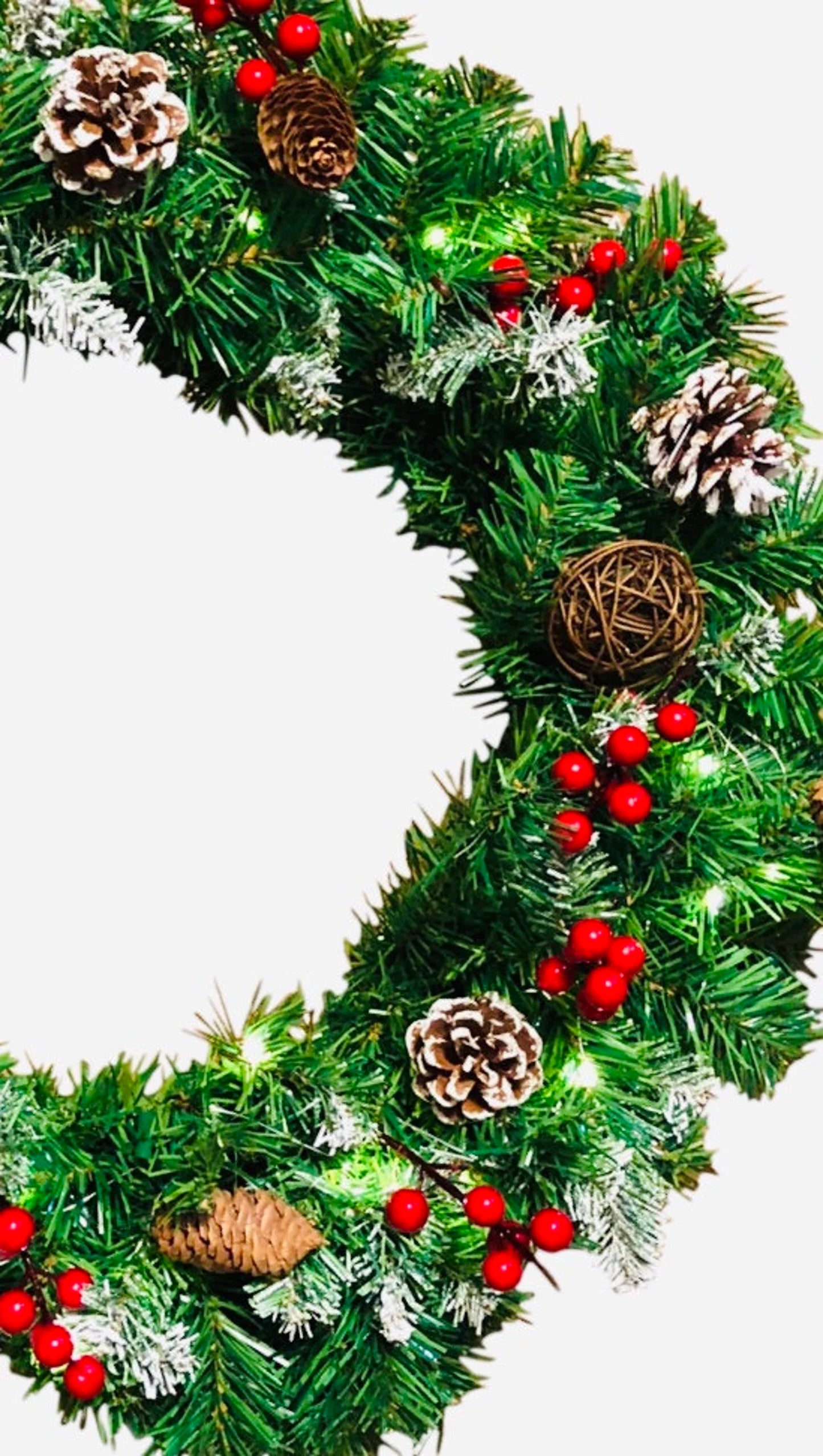Prelit Christmas wreath