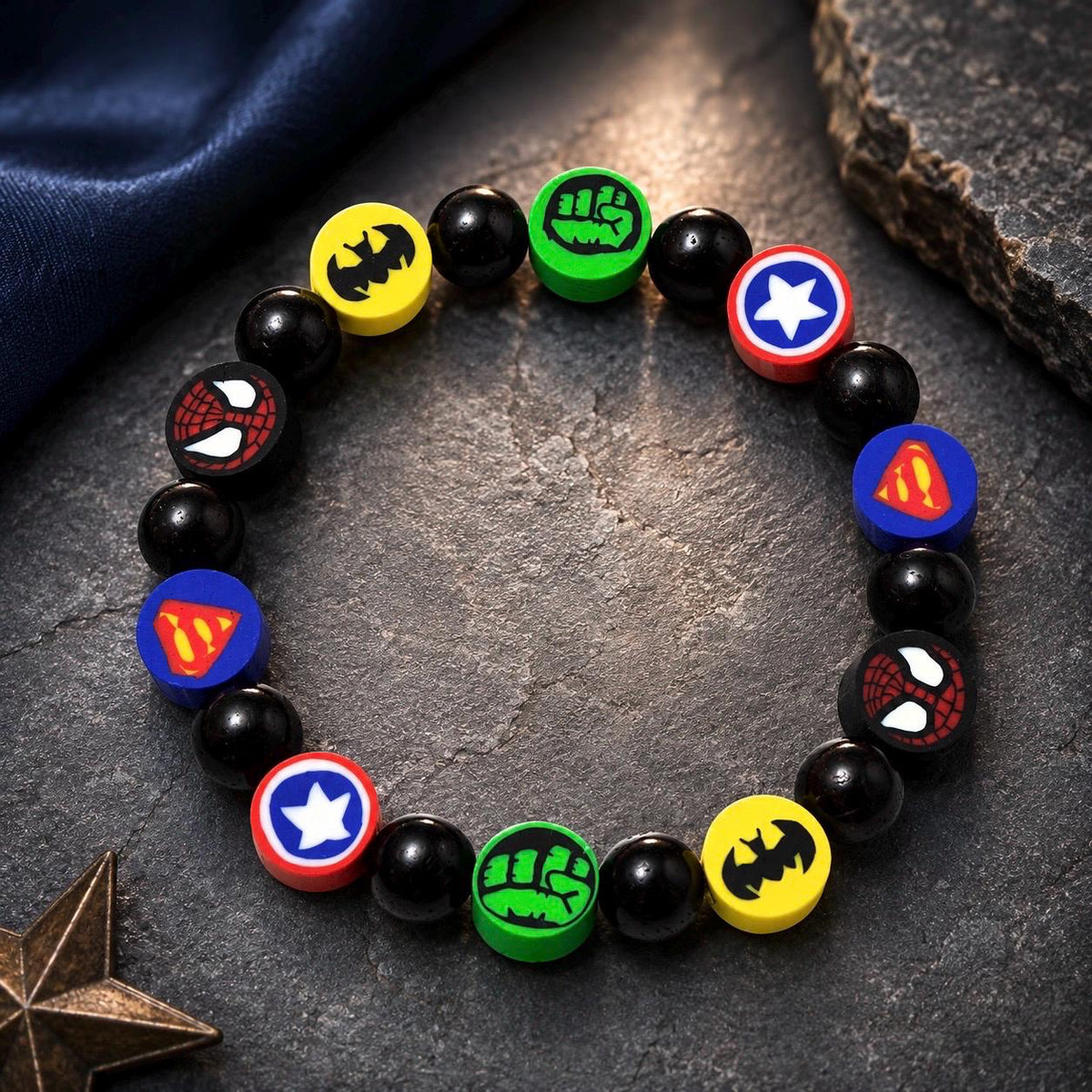 Superhero Party Favor Bracelet | Custom Toddler Birthday Gift | Hero Inspired Kids Bracelet | Boys Personalized Favor