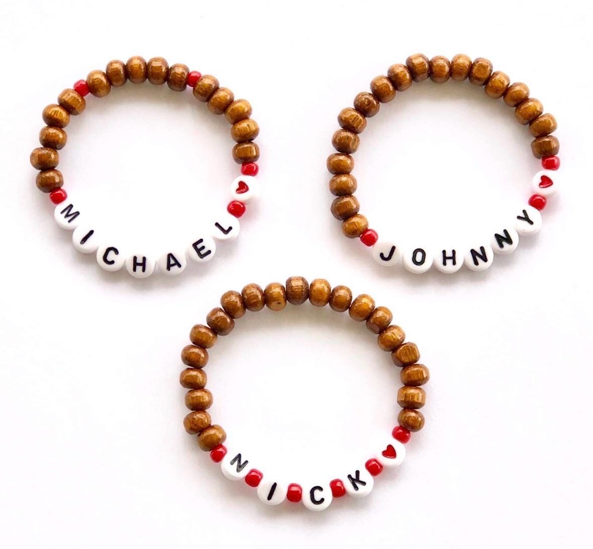 Personalized Wooden Name Bracelet for Kids | Custom Name Bracelet | Handmade Toddler Bracelet | Wooden Bead Bracelet | Birthday Gift for Boy