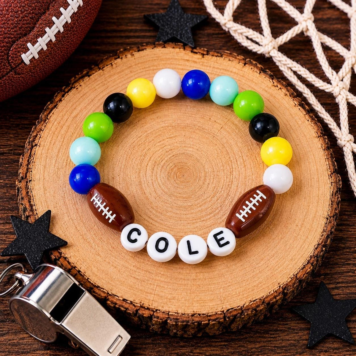 Personalized Basketball Bracelet for boys | Custom Name Sports Gift For Kids | Little League Team Gift | Sport Birthday Party Favors