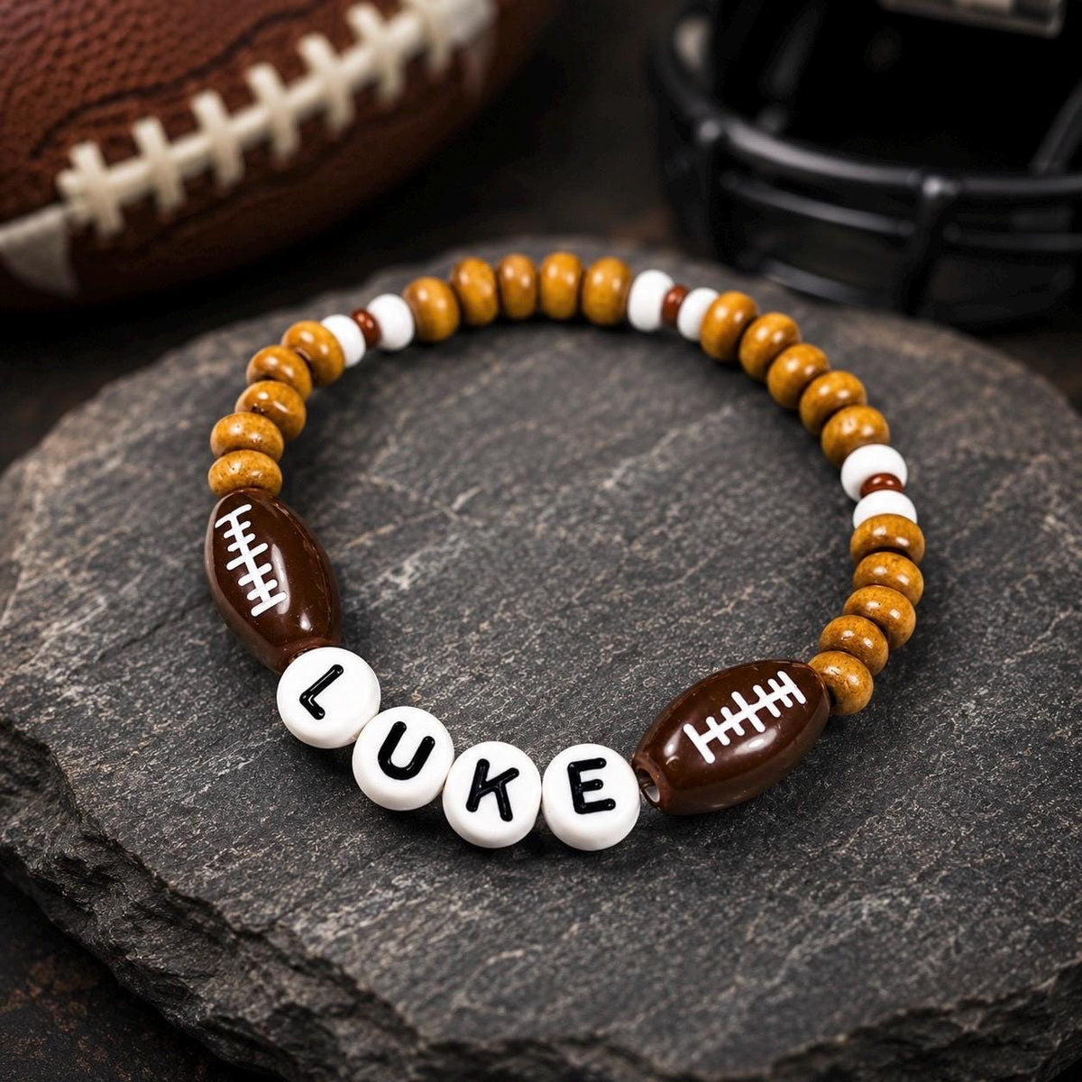 Baseball Bracelet Personalized | Custom Name Sports Bracelet | Football Basketball Soccer Bracelet | Kids Team Gift