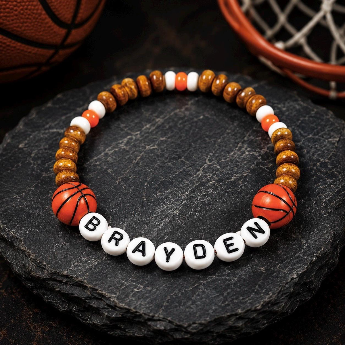 Baseball Bracelet Personalized | Custom Name Sports Bracelet | Football Basketball Soccer Bracelet | Kids Team Gift