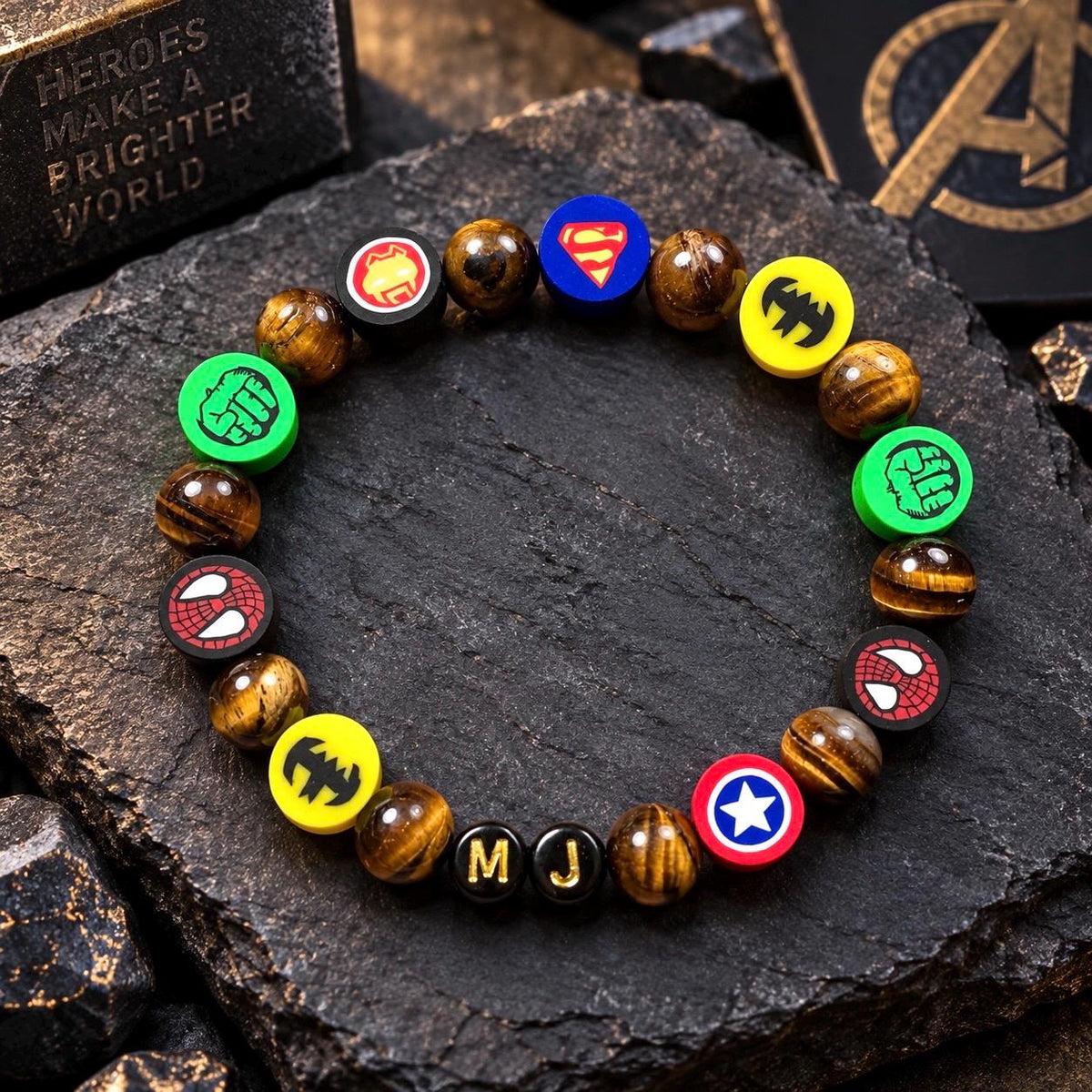 Tiger Eye Bracelet for Boys, Personalized Gemstone Bracelet, Natural Stone Kids Jewelry, Custom Name Bracelet, Gift for Boy