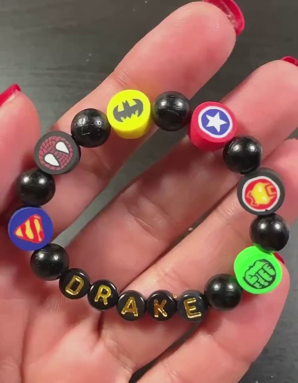 Superhero Party Favor Bracelet | Custom Toddler Birthday Gift | Hero Inspired Kids Bracelet | Boys Personalized Favor
