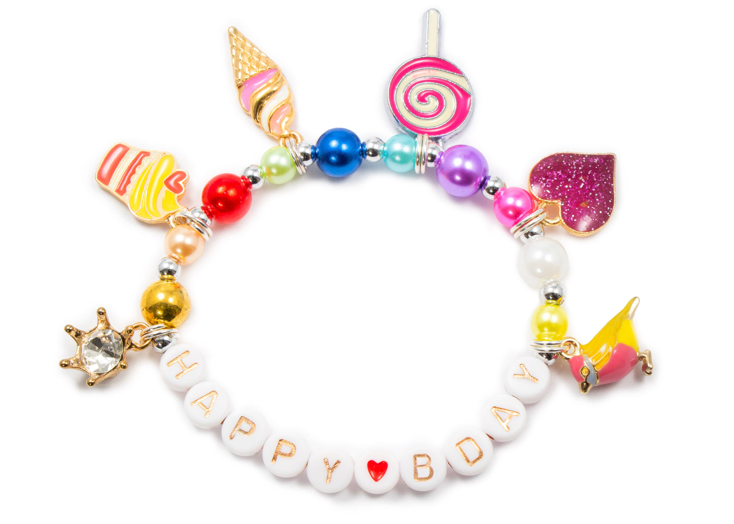 Girls birthday gift 3 4 5 6 7 8 9 10 years sweet candy charm bracelet personalized