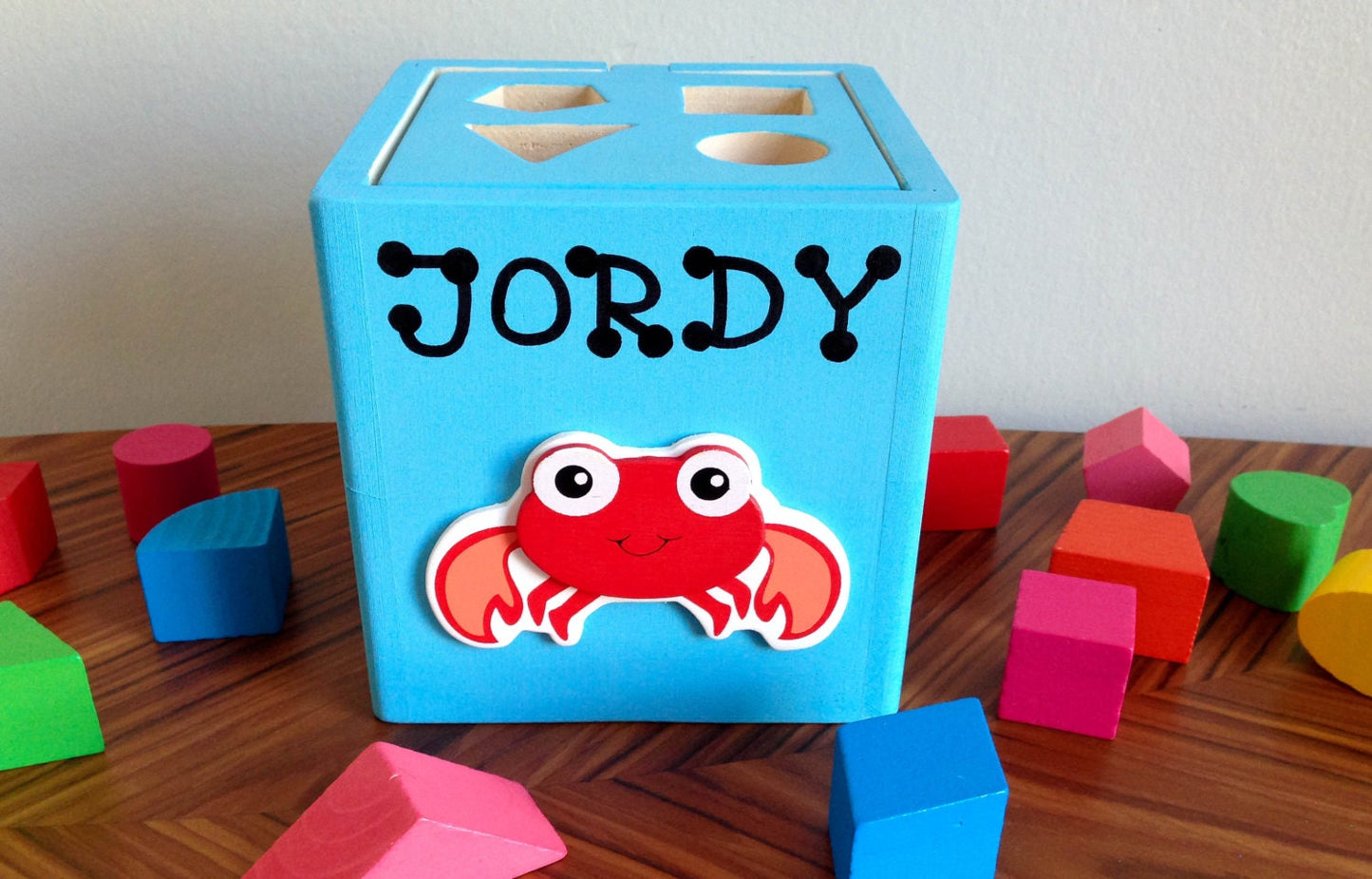 Baby toys 1 year old boy/  Personalized crab shape sorter