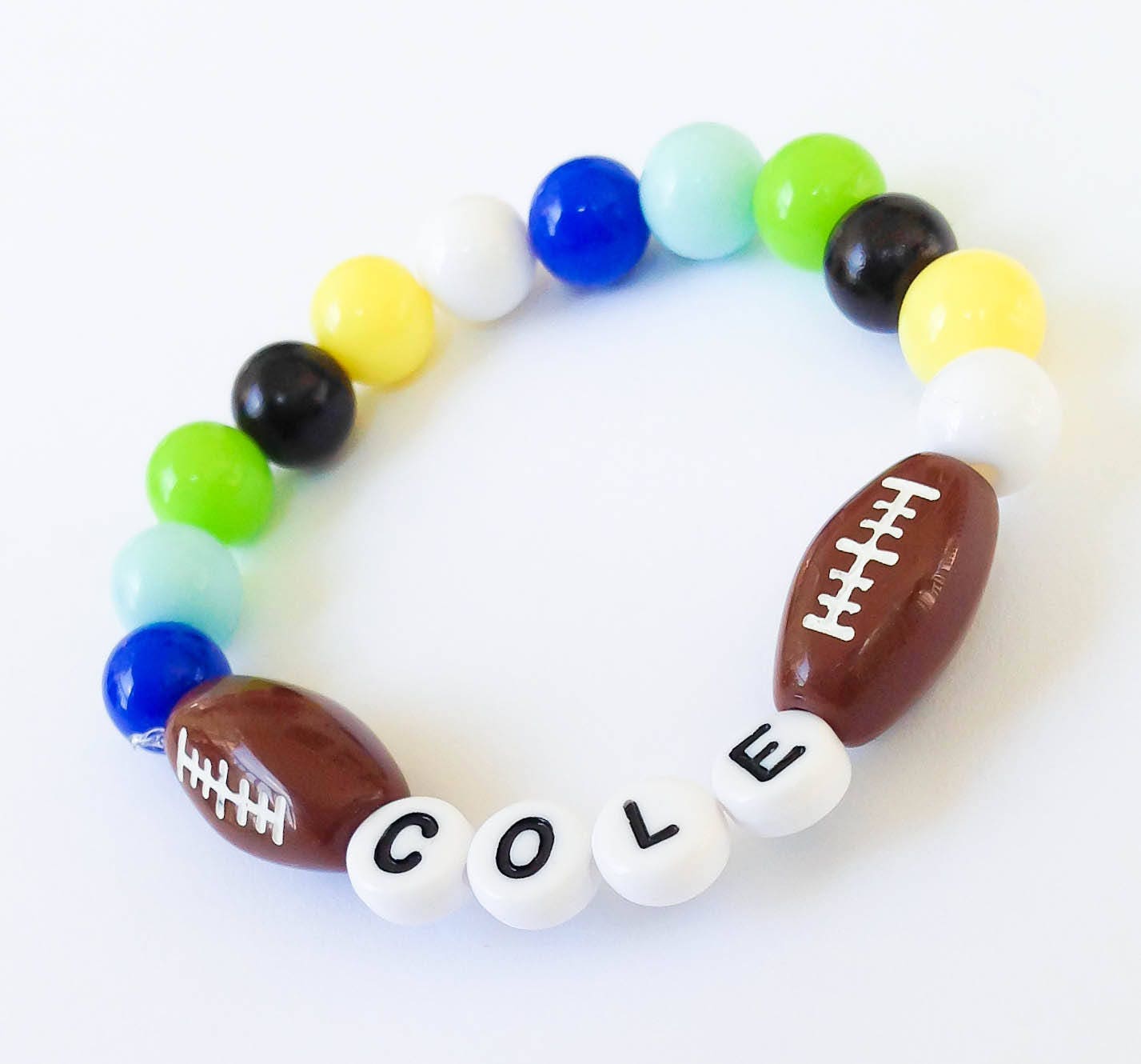 Football jewelry for little kids / toddler sport bracelet