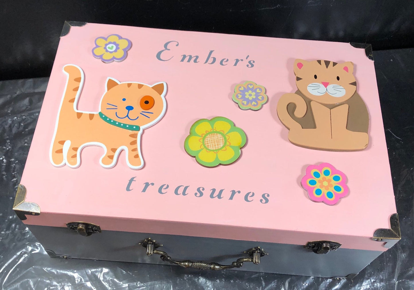 Keepsake box for girl / butterfly wooden storage- treasure box / custom made