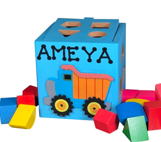 Wooden truck baby toy
