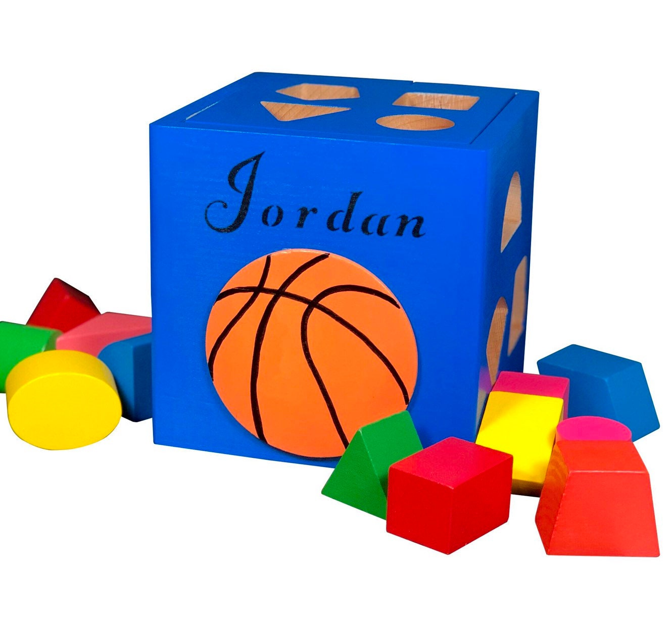 Shape sorting toys for 1 year old / sport theme basketball