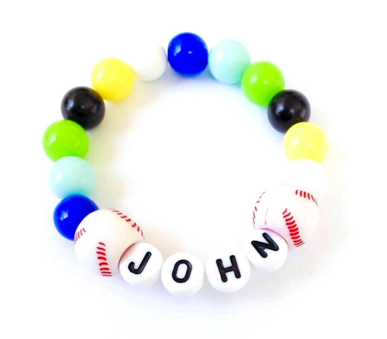 Sport theme bracelets for boys personalized