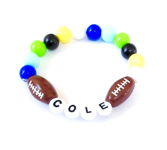 Football jewelry for little kids / toddler sport bracelet