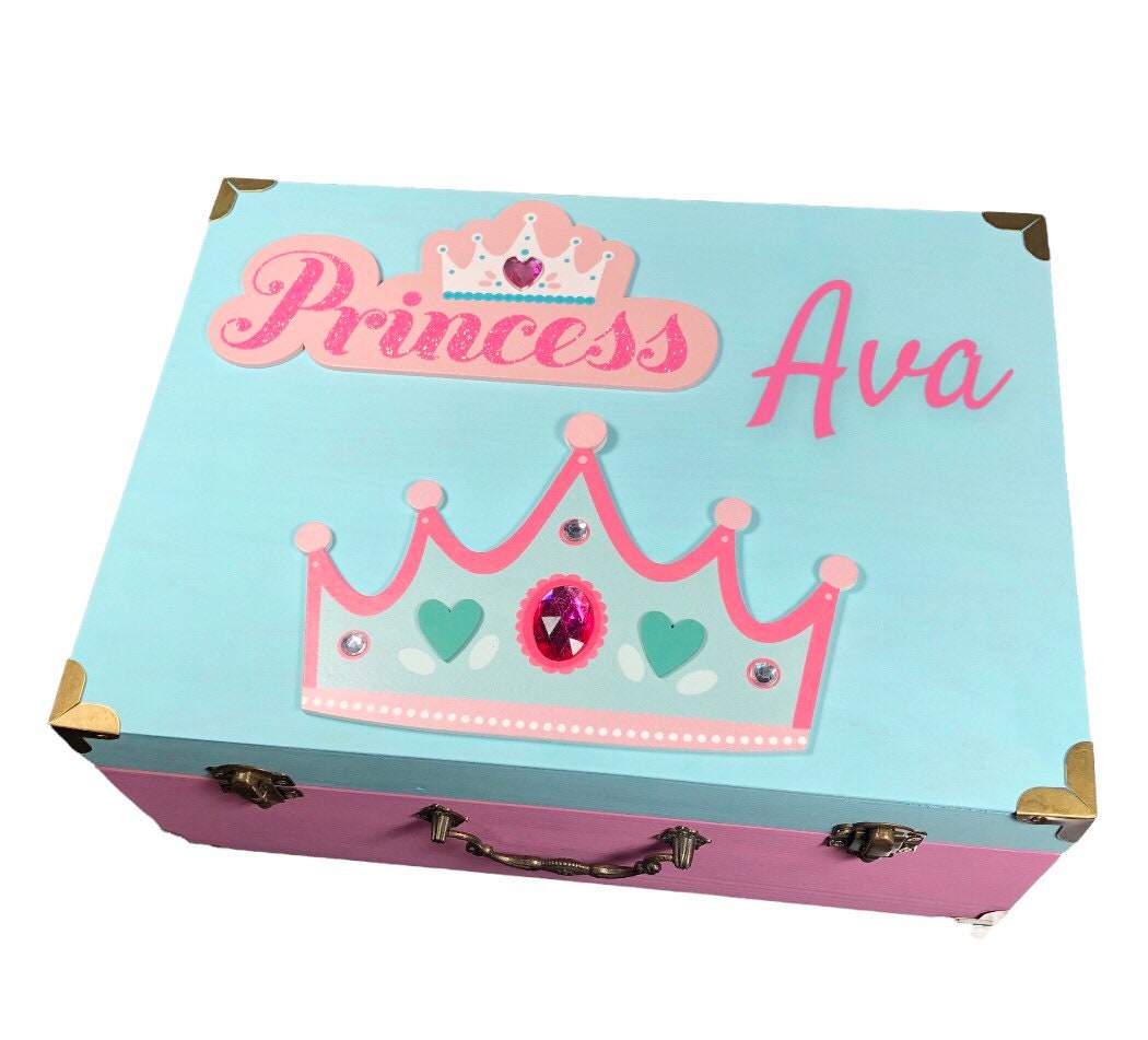 Keepsake box for baby girl / girls treasure box / wooden toy box / custom